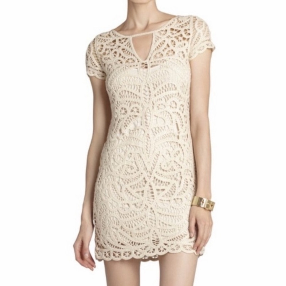 BCBG Lalinda crochet dress